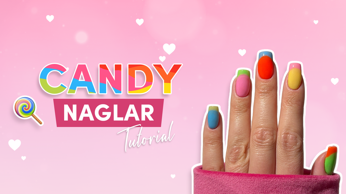 Färgglad fransk manikyr – candyinspirerad nagelkonst steg för steg